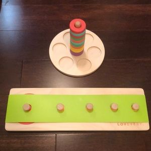 NWT Lovevery puzzle and flexible wooden stacker